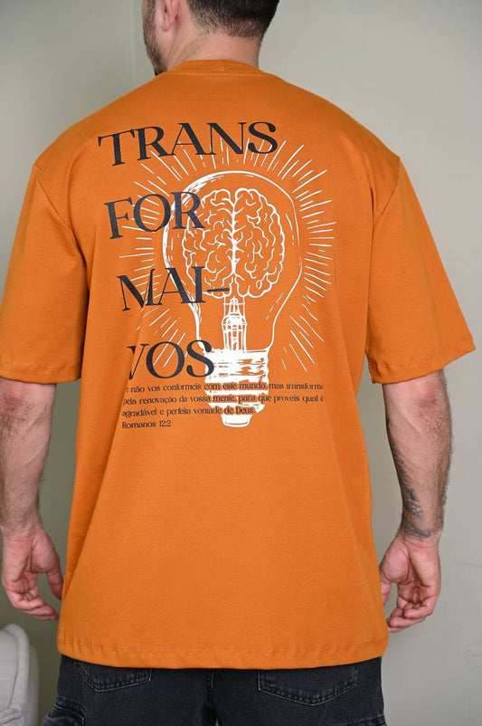 Camiseta Oversized Premium Transformai-vos - Mostarda