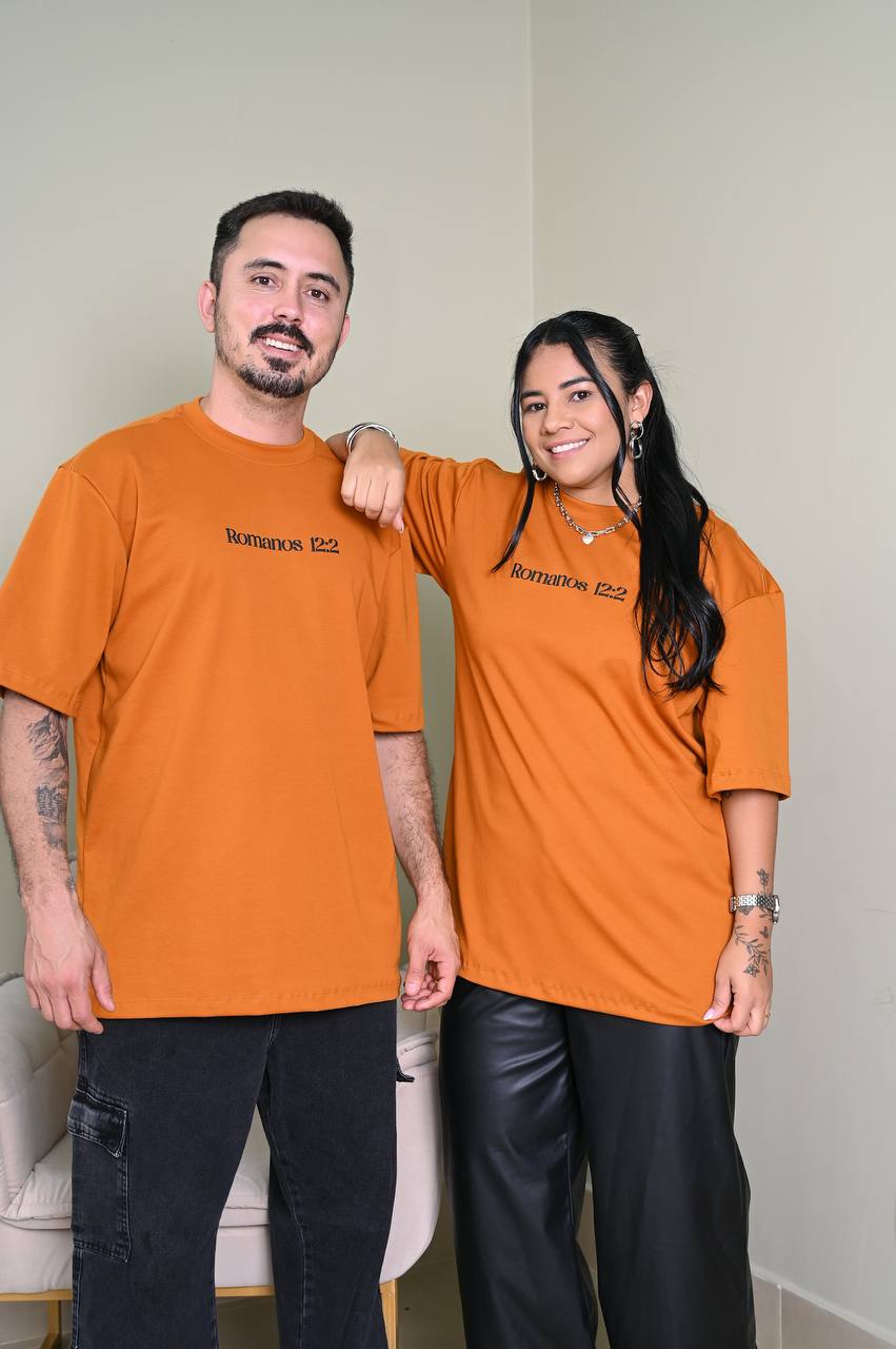 Camiseta Oversized Premium Transformai-vos - Mostarda