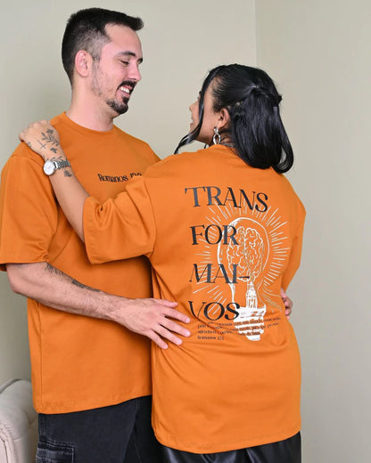 Camiseta Oversized Premium Transformai-vos - Mostarda