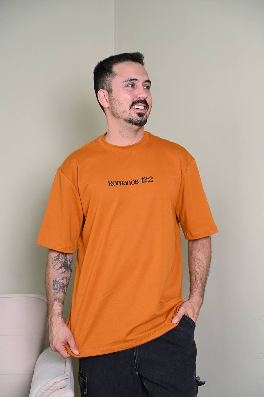 Camiseta Oversized Premium Transformai-vos - Mostarda