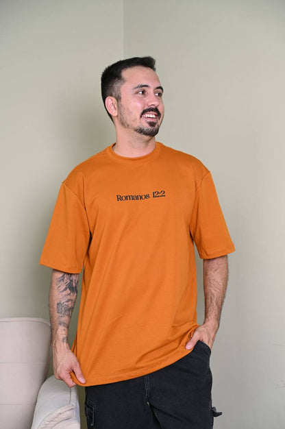 Camiseta Oversized Premium Transformai-vos - Mostarda