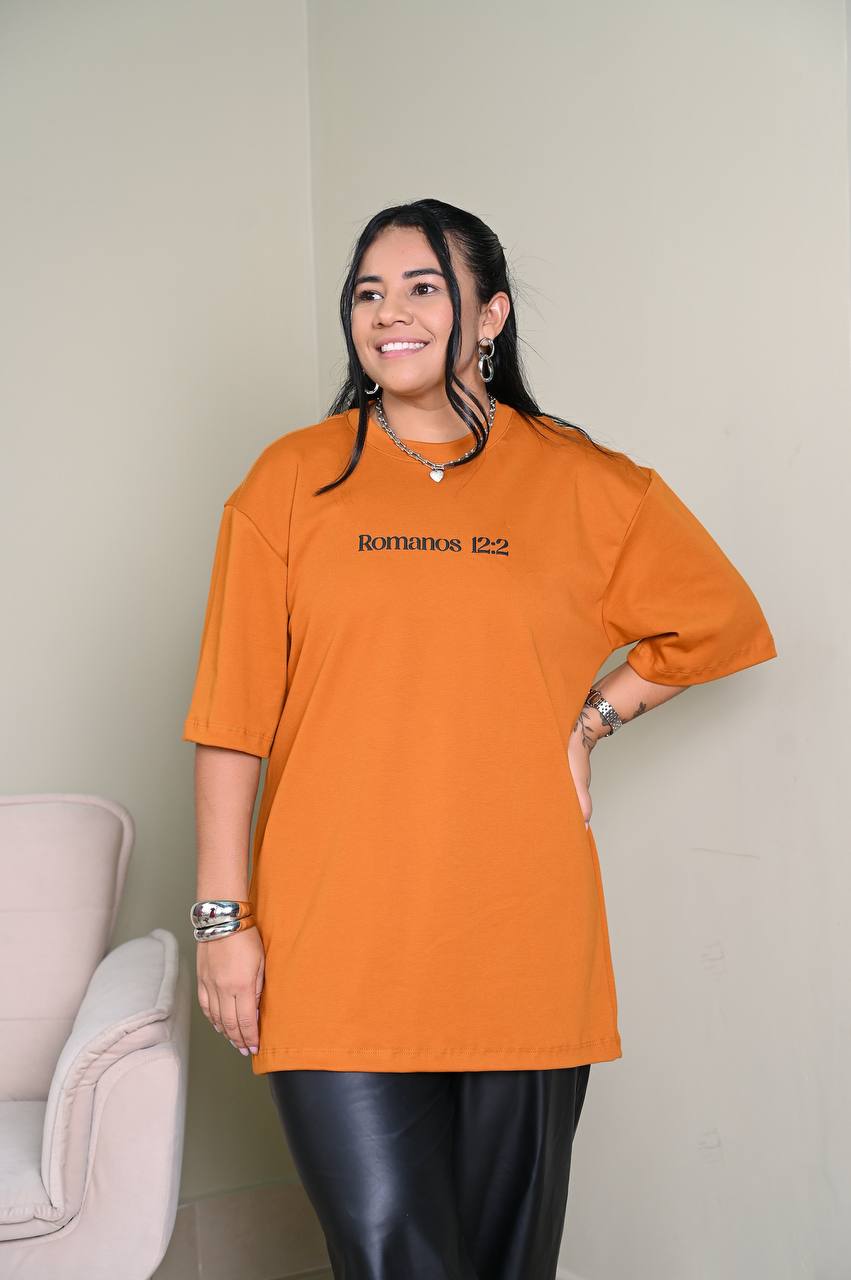 Camiseta Oversized Premium Transformai-vos - Mostarda